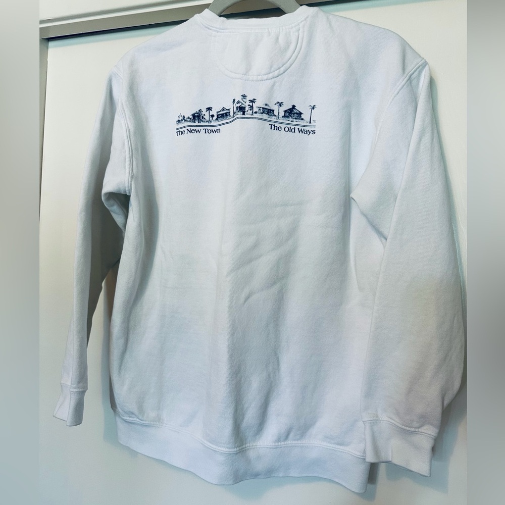 Seaside Comfort Colors White Crewneck Youth Sweatshirt in XL - Picture 7 of 8